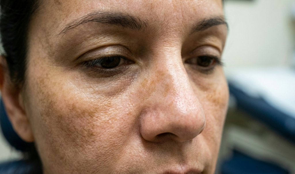testa e nariz com melasma